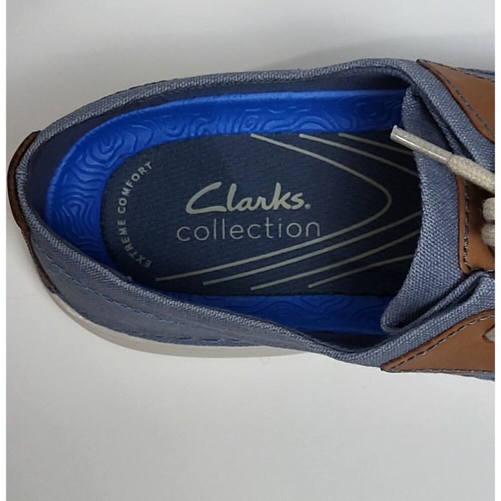 Clarks Gereld Tie Blue Mens Casual Shoes Size 8.5 - Picture 8 of 10